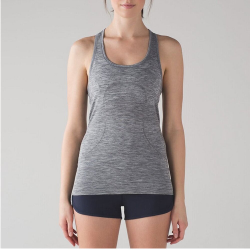 Lululemon Swiftly Tech Racerback Slate / White